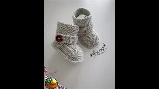 1 yaş bebek patik  kolay patik yapımı  şiş örgü patik yapımı  baby booties