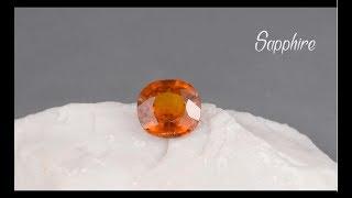 Huge 4.84 Carat Orange Sapphire - GemSelect Video Review