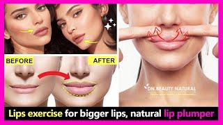 New Lips exercise for bigger lips  upper lip fuller  bottom lip bigger  natural lip plumper