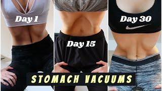 I Did Stomach Vacuums EVERY DAY for 1 Month  Before & after science behind it & benefits