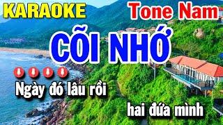 Karaoke Cõi Nhớ Tone Nam Nhạc Sống Ebm  Huỳnh Lê