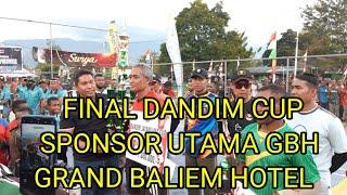 PENYERAHAN TROPI DAN UANG PEMBINAAN PADA FINAL DANDIM CUP SPONSOR UTAMA GBH GRAND BALIEM HOTEL