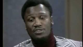 Joe Frazier talks about his cut lip & George Foreman