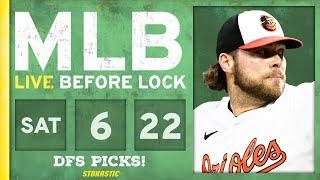 MLB DFS Picks Today 62224 DraftKings & FanDuel Baseball Lineups  Live Before Lock