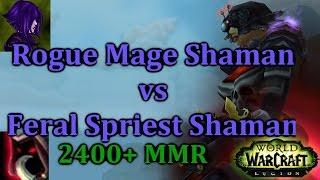 Ω Sativ  2400 Assassination Rogue  Mage  Shaman vs FPS - 7.0.3 Legion PvP Rogue Lvl. 110