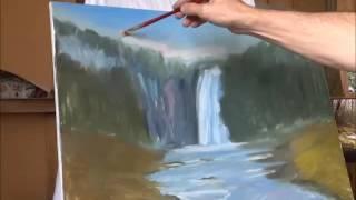 водопад рисуем вместе