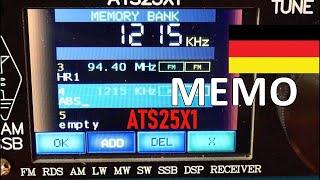 ATS25X1 ► Memo ► 75 Frequenzen abspeichern ► Anleitung  Deutsch Tutorial