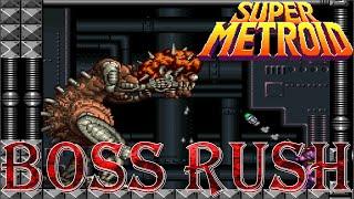 Super Metroid - Boss Rush All Boss Fights No Damage