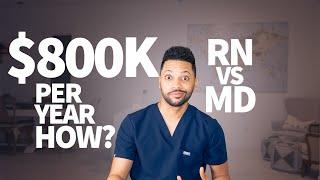 RN vs MD Salary  800k in 1 YEAR as a NURSE in Sacramento California  **NOT CLICKBAIT**