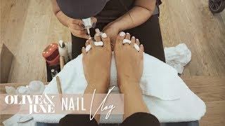 COME WITH ME to get a PEDICURE - Olive&June famous LA nail salon  INMYSEAMS
