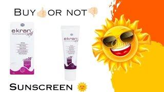 Ekran soft gel sunscreen review for all skin types Doctor recommend ️ subscribe my channel