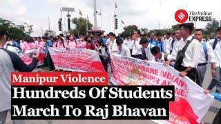 Manipur Violence  Students take to the streets demanding the removal of Security Adviser