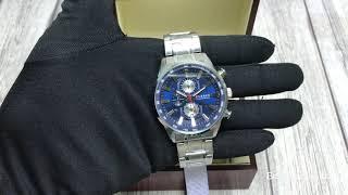 Обзор часов CURREN 8351 Chronograph Silver Dark Blue 47mm Quartz