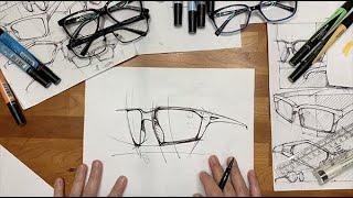 How to sketch product design - sunglasses.