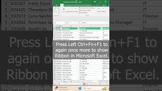 How to Show and Hide Ribbon in Microsoft Excel Windows #shorts #tips #excel #windows