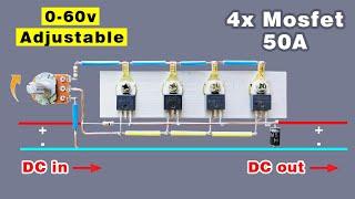 Simple voltage controller DIY Make adjustable voltage regulator using MOSFET