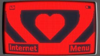 Black and Red Y2k Nokia Monochrome Heart Background  1 Hour Looped HD