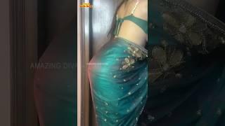 Satin Saree Back Look #shorts #ytshorts #backlesssaree #saree #viral #satinsaree