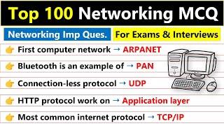 Top 100 Computer Networking Mcqs  Networking mcq questions and answers