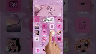 iOS 15 Home Screen idea Aesthetic themes Pink Girly Fashion app icons Widgets & Wallpapers