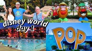 Disney World Vlog  Travel Day Pop Century & In-Room Pizza