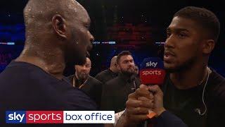 DILLIAN WHYTE & ANTHONY JOSHUA FACE OFF AFTER DEREK CHISORA KNOCK OUT