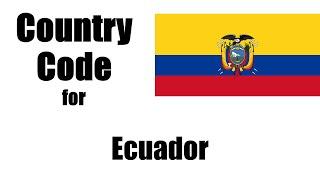 Ecuador Dialing Code - Ecuadorian Country Code - Telephone Area Codes in Ecuador