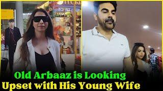 Old Arbaaz Khan is Looking Upset With His Young Wife