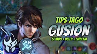 CARA MAIN GUSION META TERBARU  BUILD & EMBLEM GUSION TERSAKIT 2023   GUSION JUNGLER GAMEPLAY