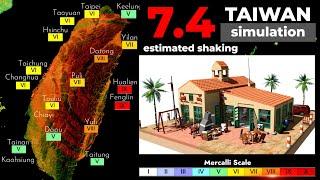 M7.4 Taiwan Quake Simulation in REAL TIME
