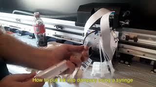 How to pull ink into dampers Using a Syringe