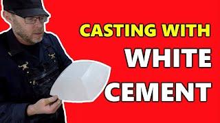 Casting a White Cement Bowl