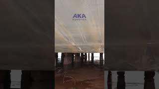 Blasting Ship Bilge Keel Curve Surface by AKA Robotics Magnetic Crawler