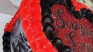 Heart Shaped Glitter and Picture Cake Tutorial  Watch me make this Heart Cake #heartcake #cake
