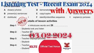 IELTS Listening Actual Test 2024 with Answers  03.02.2024