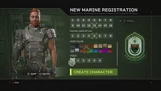 Aliens Fireteam Elite - Marine Character Creator Customization Options Male Female Face Hair etc