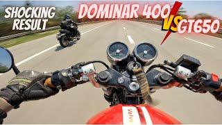 Continental GT650 VS Dominar 400  Drag Race  Shocking Results