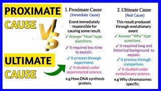 Experimental vs Evolutionary Sciences  Proximate vs Ultimate Cause