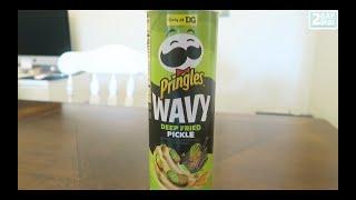 Pringles NEW Wavy Deep Fried Pickle Review