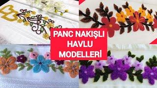 Panc nakışlı havlu modelleri. punch işlemeli havlu.