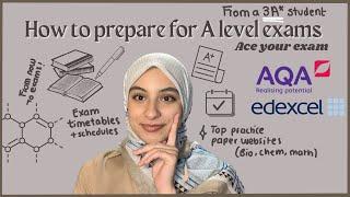 HOW TO PREPARE FOR A LEVEL EXAMS IN MARCH FROM A 3A* STUDENT making your exam timetable + preparing