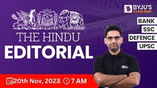 20th Nov 2023 I The Hindu Editorial I The Hindu Analysis I Hindu Analysis Today I Editorial Analysis