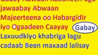 Gabay Jawaaba - Abwaan Majeerteena oo Habargidir iyo Ogadeen Caayay