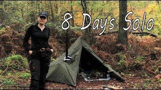 8 Day Solo  Canvas Lavvu  Woodburner  Bushcraft Camp