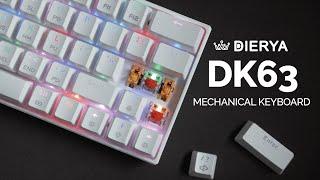 DIERYA DK63 Mechanical Keyboard Unboxing Typing Sounds Review Red switches