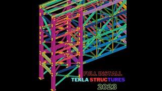 FULL INSTALL TEKLA STRUCTURES 2023  STEP BY STEP 