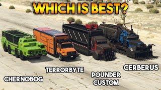 GTA 5 ONLINE  CHERNOBOG VS TERRORBYTE VS CERBERUS VS POUNDER CUSTOM WHICH IS BEST?