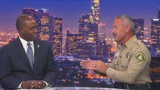 Chad Bianco Tony Thurmond get in heated debate over Californias crime