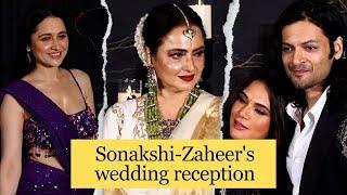 Sonakshi-Zaheer wedding reception Rekha Sanjeeda Sheikh and other stars grace the event