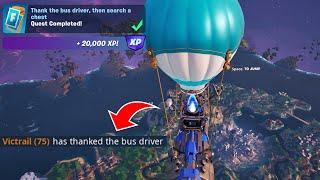 How to EASILY Thank the bus driver then search a chest in Fortnite